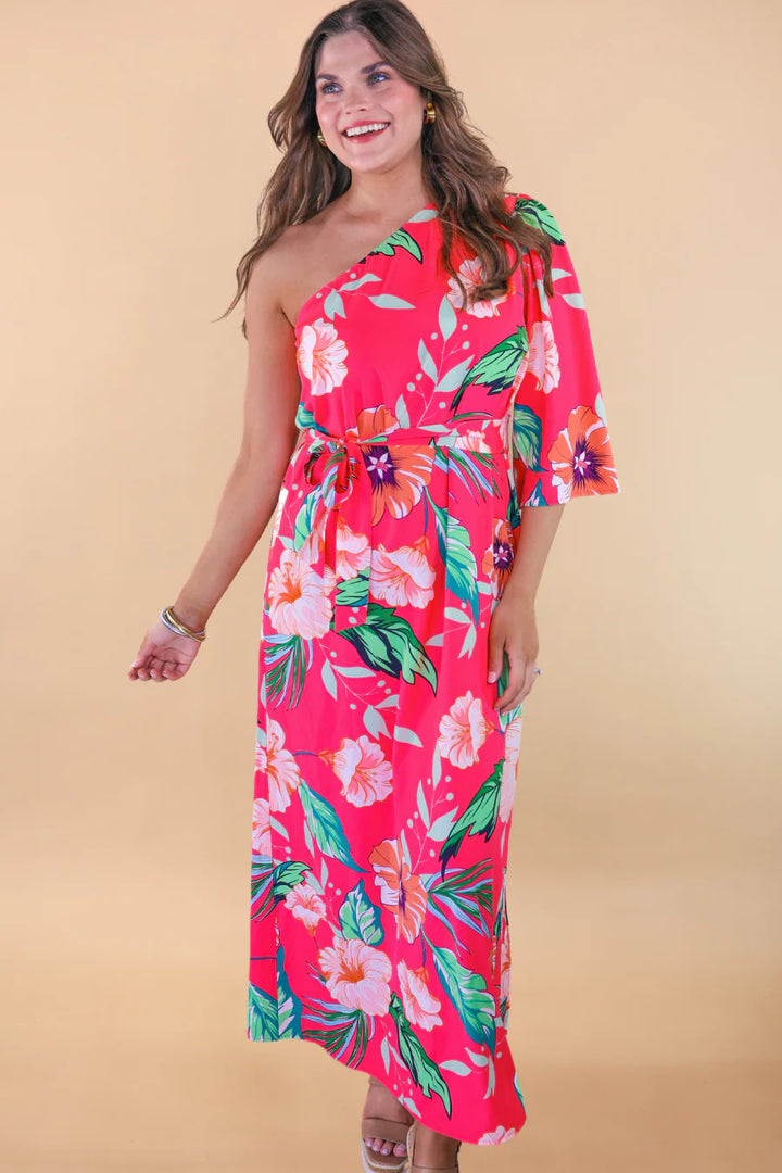 Island Sunset One-Shoulder Maxi Dress - Reg & Curvy