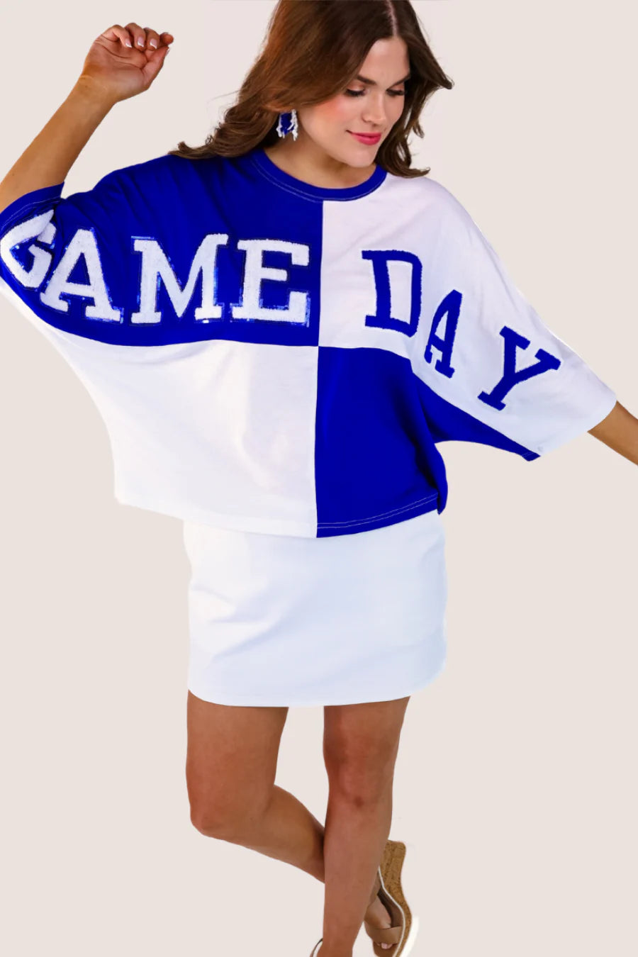 Blue Game Day Top - Reg & Curvy