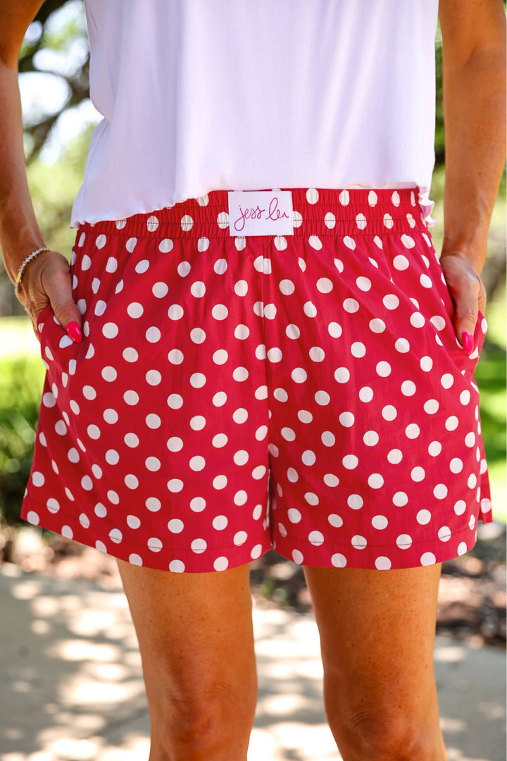 *PREORDER* Saturday Spirit Boxer Shorts in Red - Reg & Curvy