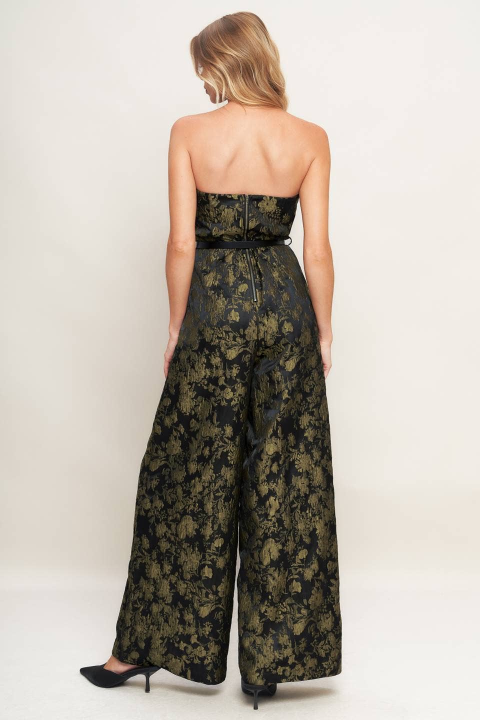 Gilded After Hours Jacquard Jumpsuit