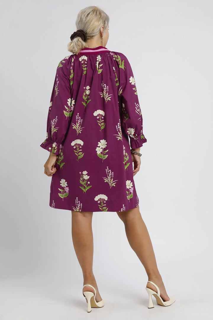 Plum Meadow Embroidered Dress - Reg & Curvy