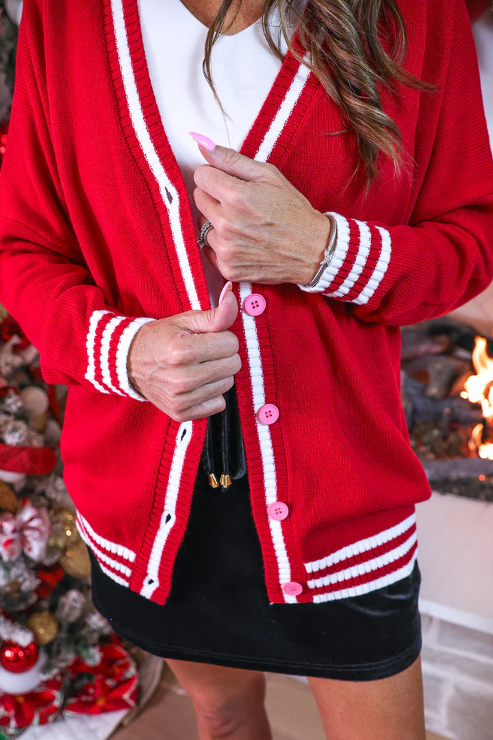 *PREORDER* Candy Cane Cardigan - Reg & Curvy