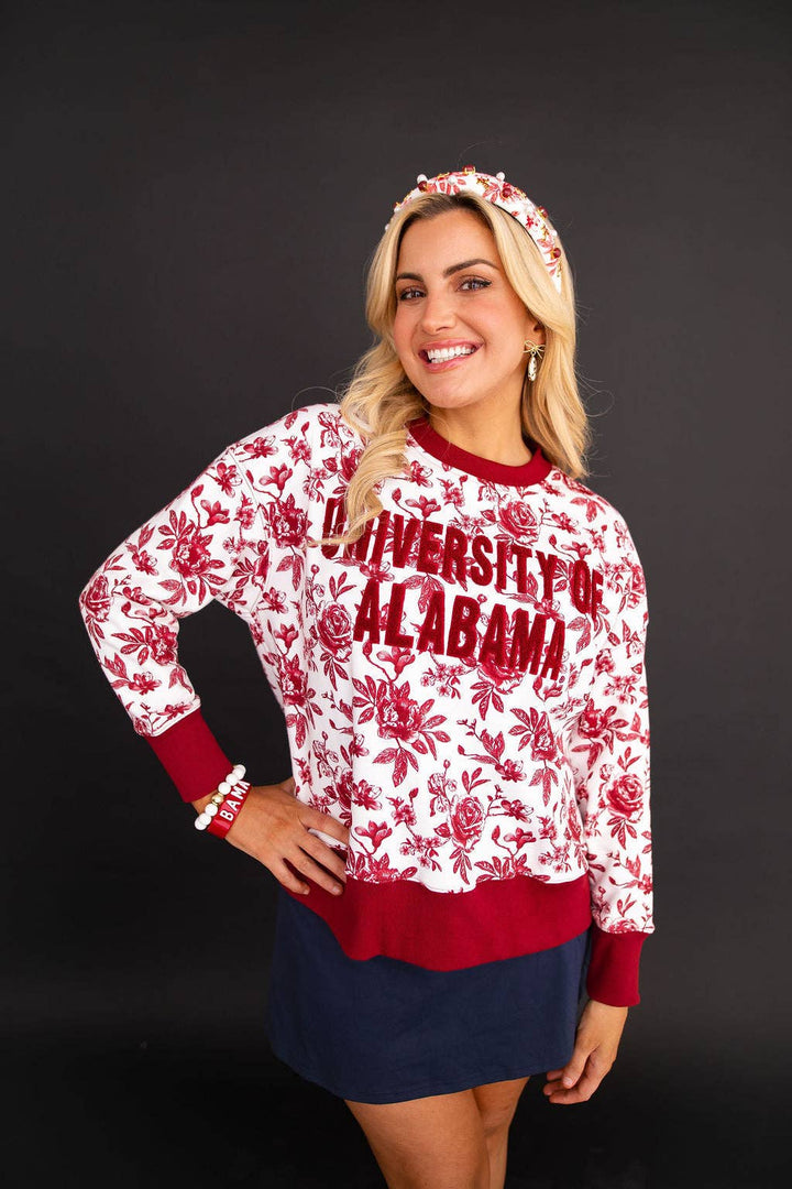 *PREORDER* Alabama Floral Toile Sweatshirt - Reg & Curvy