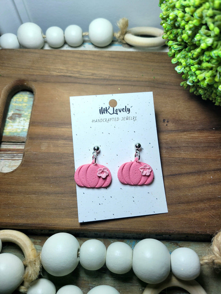 Pretty in Pink Pumpkins Earrings