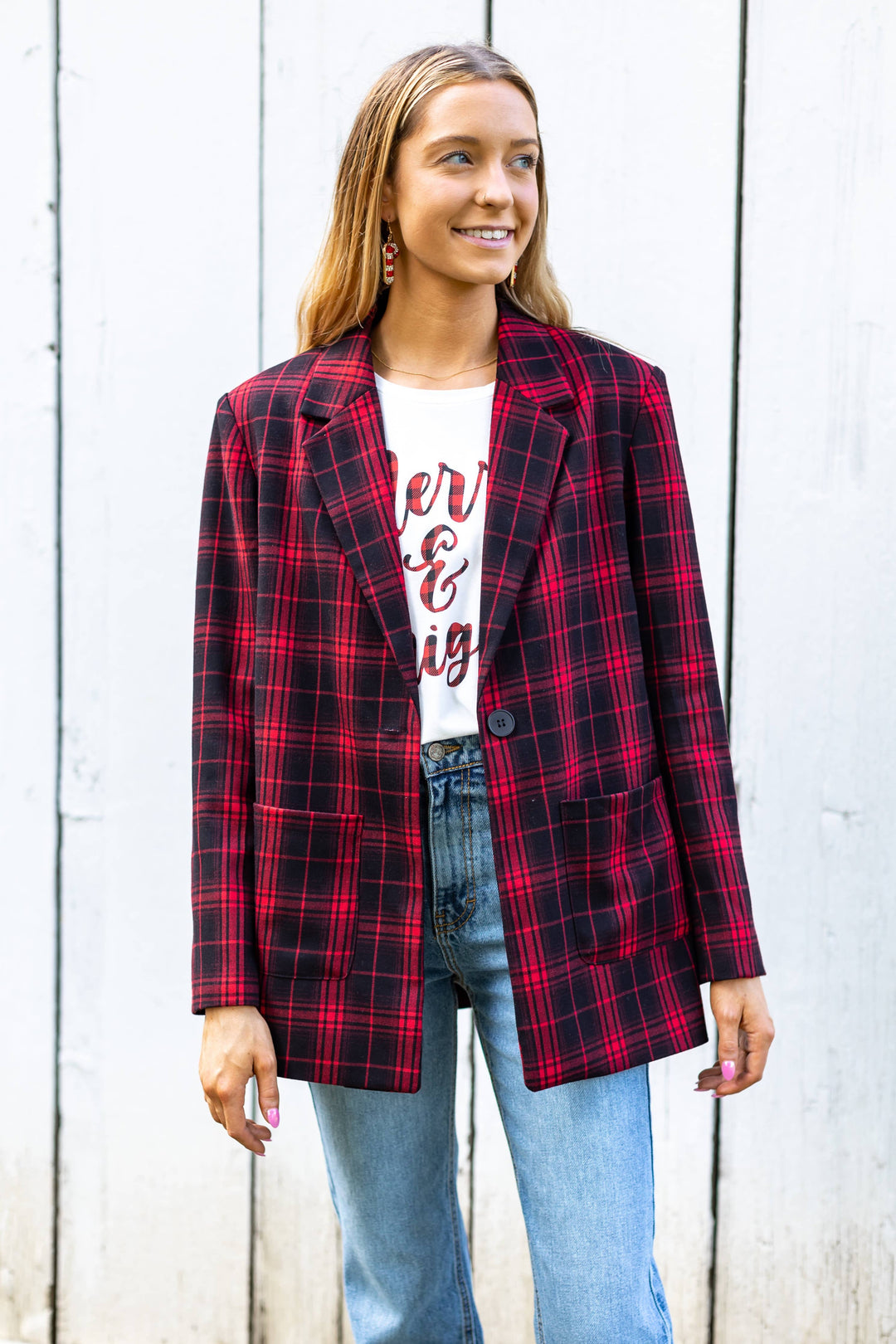 Plaid Perfection Blazer - Reg & Curvy