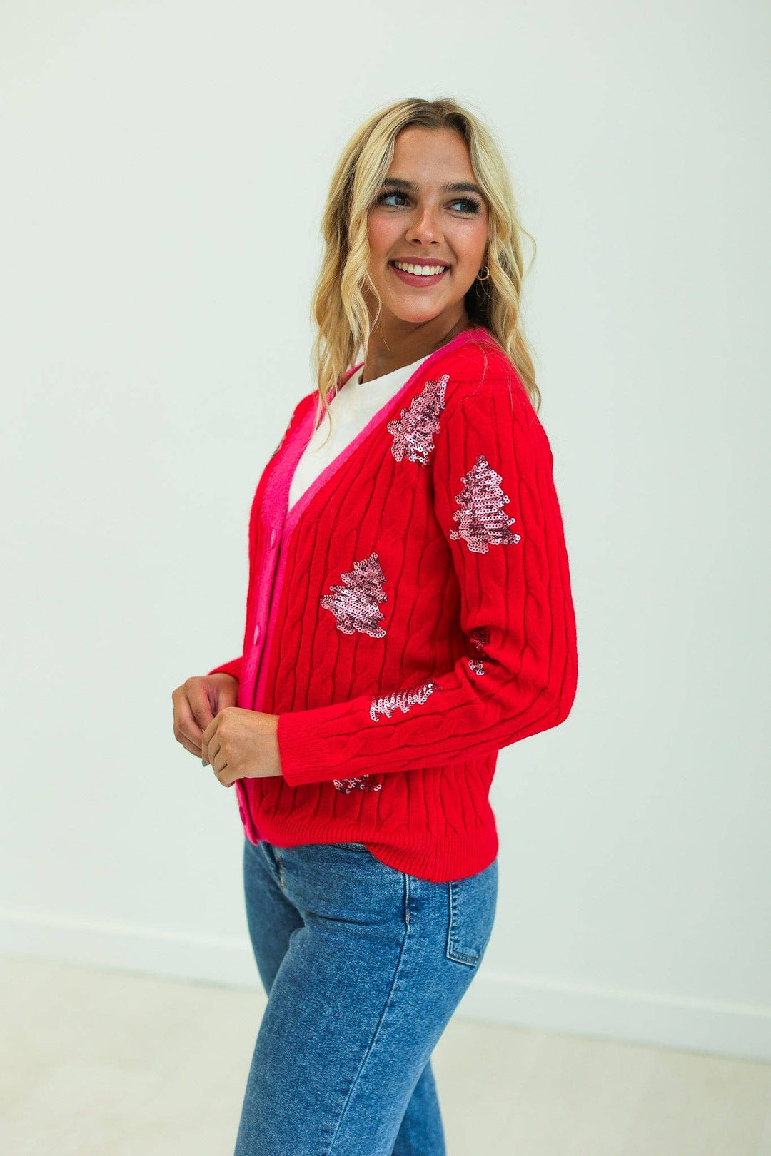 Tinsel Twist Cardigan - Curvy