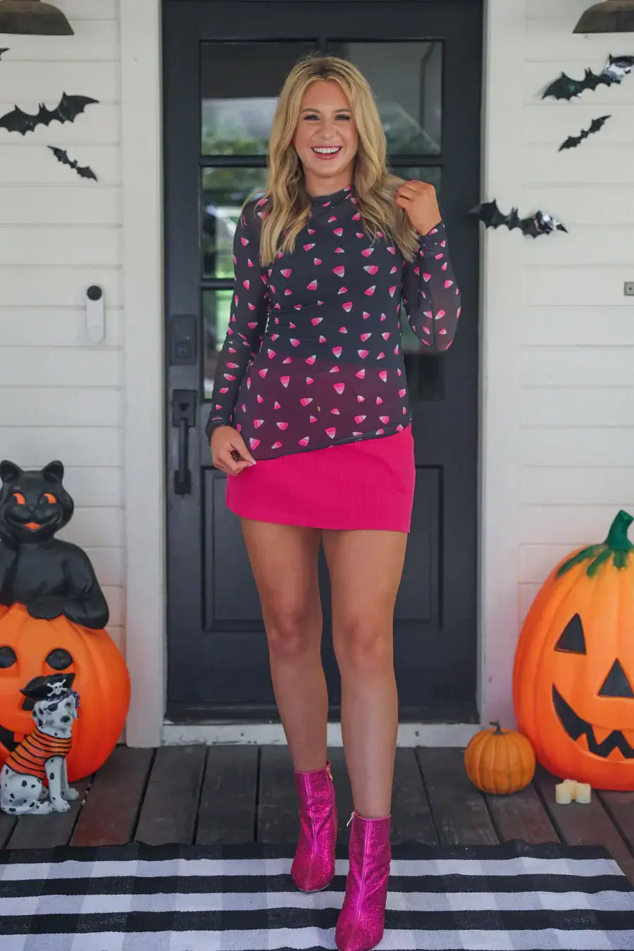Sweet & Spooky Mesh Top - Reg & Curvy