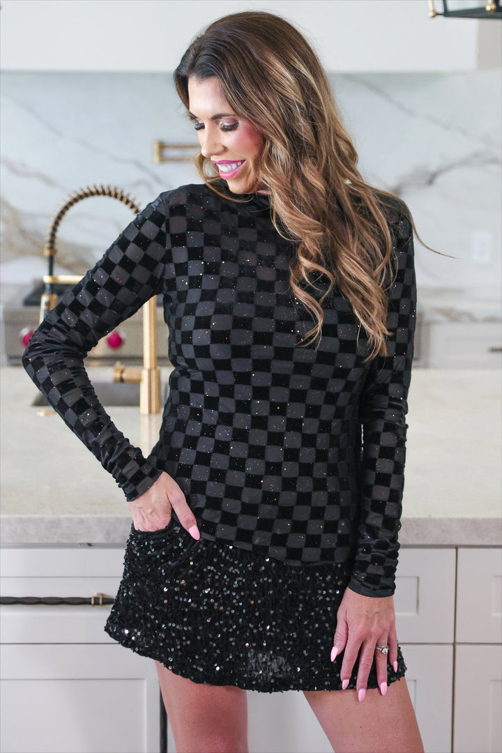 *PREORDER* Midnight Spark Top - Reg & Curvy