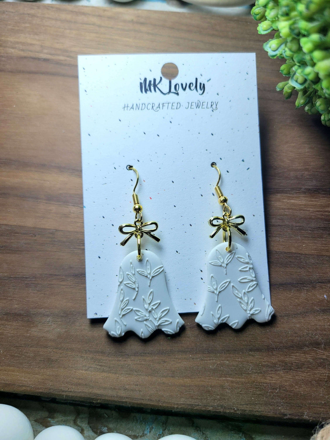 Golden Whisper Ghost Earrings
