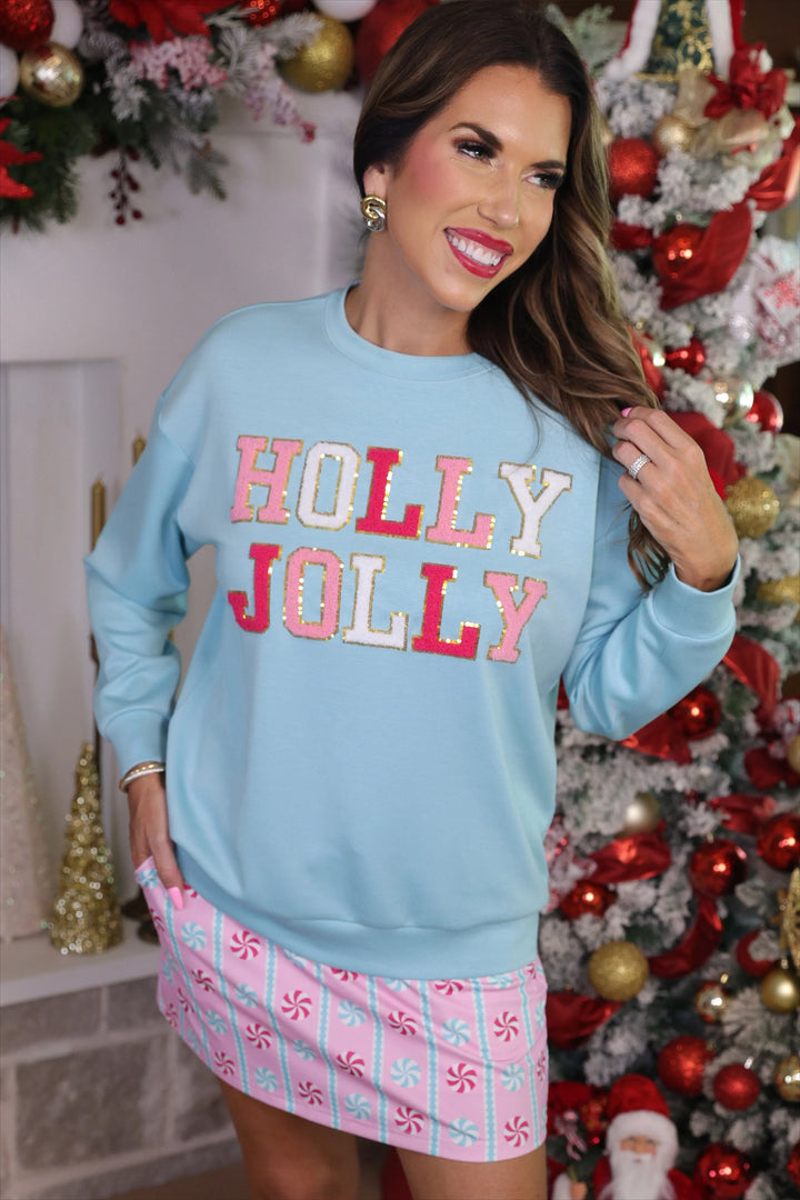 *PREORDER* Holly Jolly Patch Pullover - Reg & Curvy