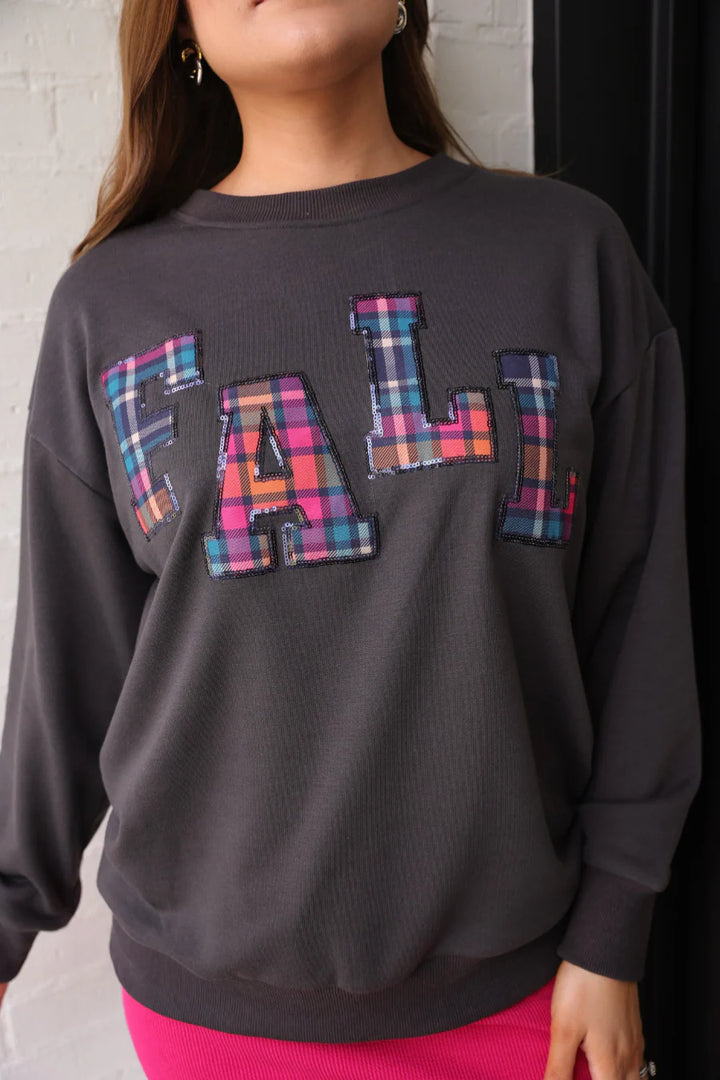 *PREORDER* Cozy Plaid Sparkle Pullover - Reg & Curvy