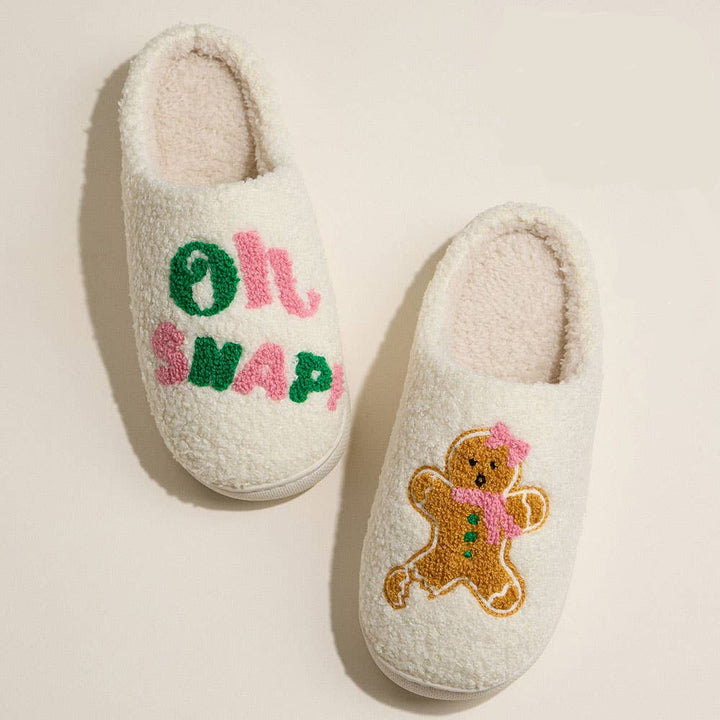 Oh Snap Gingerbread Slippers