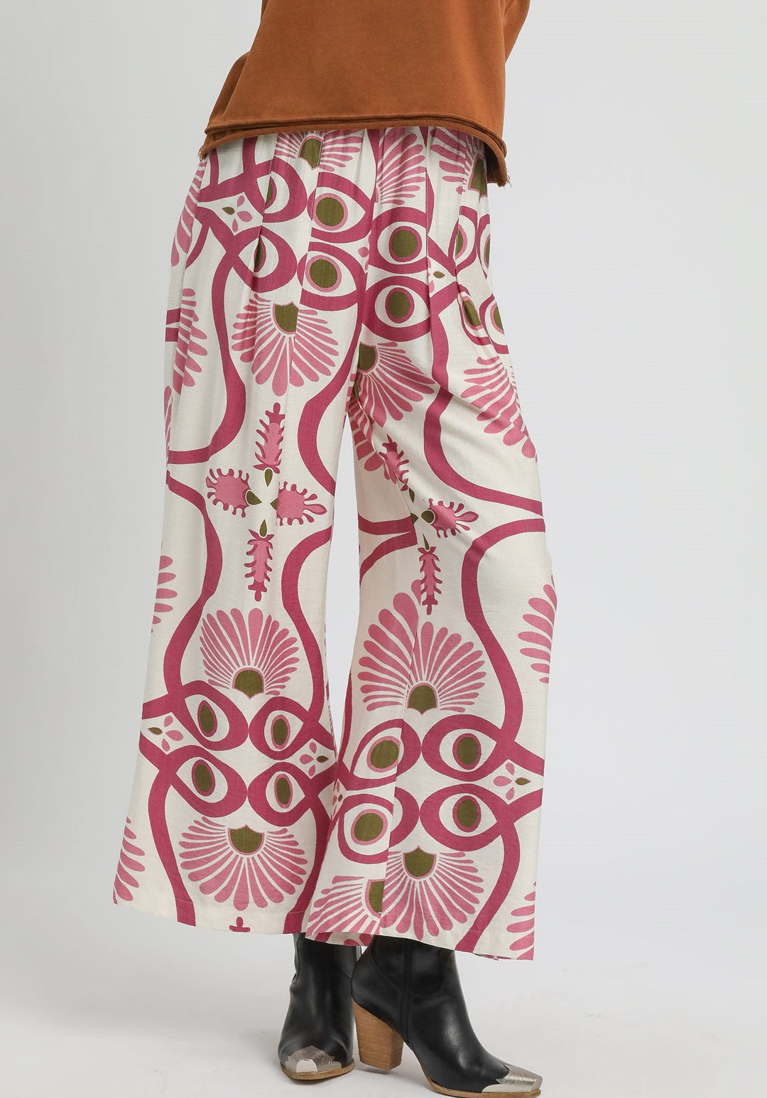 The Pink Palms Wide-Leg Pants