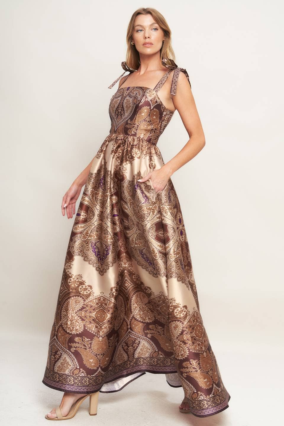 Dinner at Dusk Paisley Maxi Dress