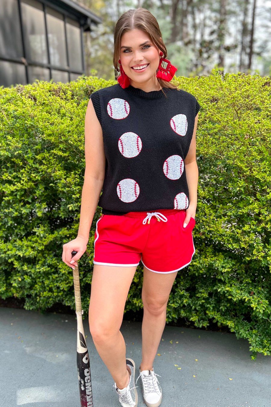 The Home Run Sparkle Sweater Tank - Reg & Curvy