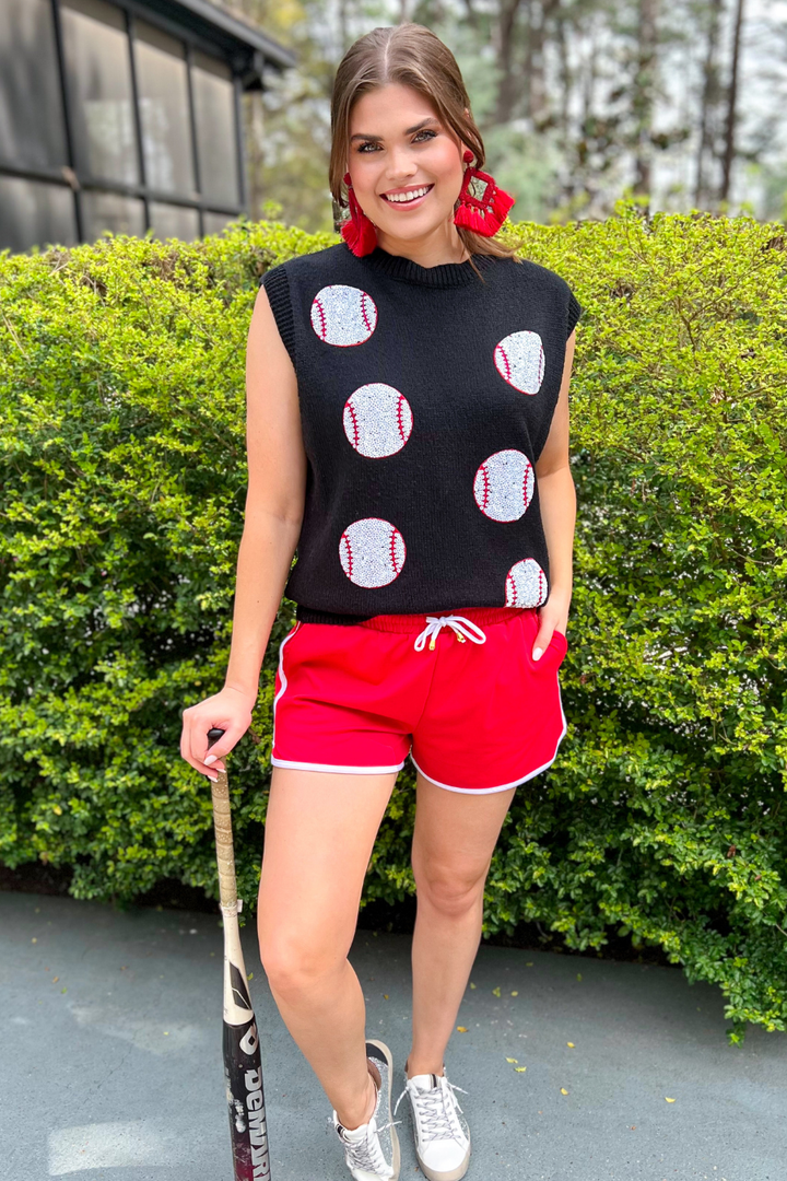 The Home Run Sparkle Sweater Tank - Reg & Curvy