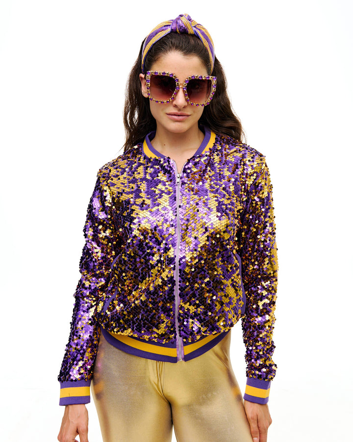 Let’s Bead Real Sequin Bomber Jacket - Reg & Curvy