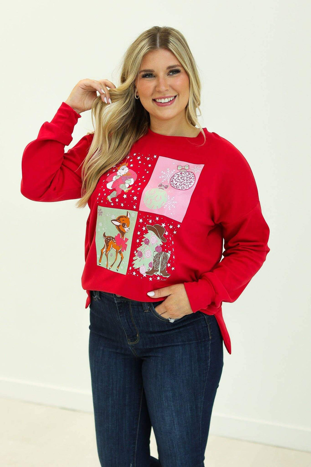 Retro Jolly Vibes Sweatshirt - Reg & Curvy