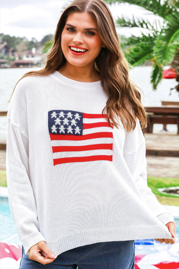 Stars & Stripes Forever Sweater - Reg & Curvy