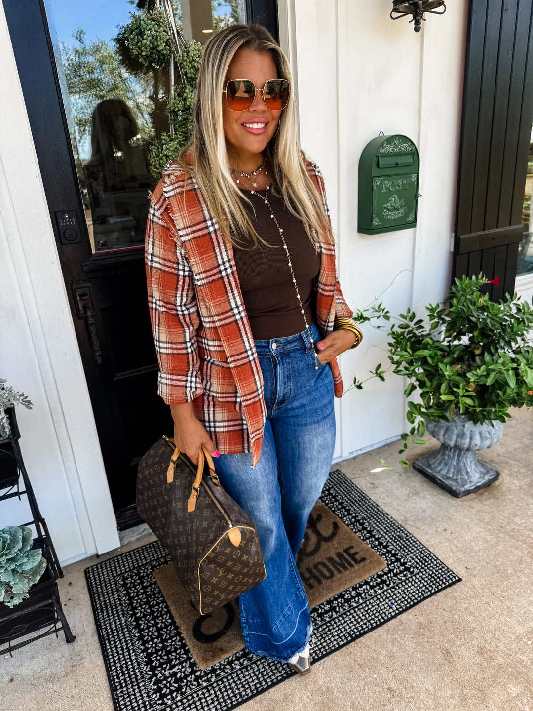 Casual Fall Plaid Blazer in 2 Colors - Reg & Curvy