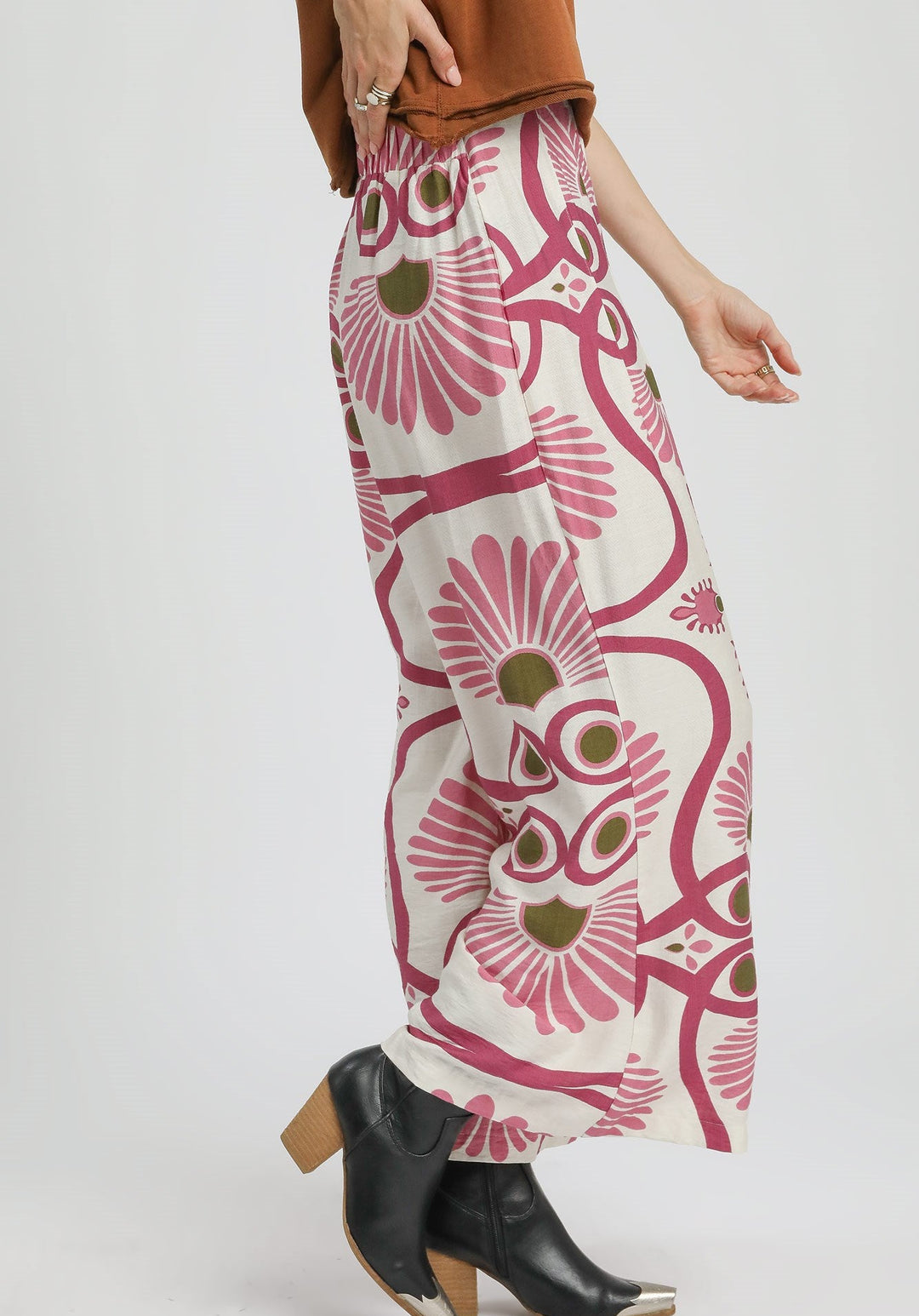 The Pink Palms Wide-Leg Pants