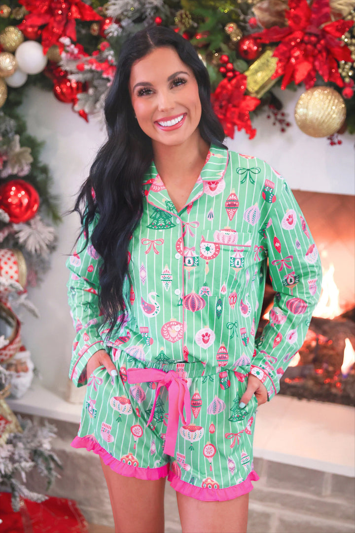 *PREORDER* Merry & Bright Ruffle Pajamas - Reg & Curvy
