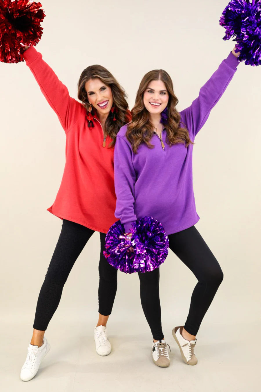 Purple Zip Pullover - Reg & Curvy