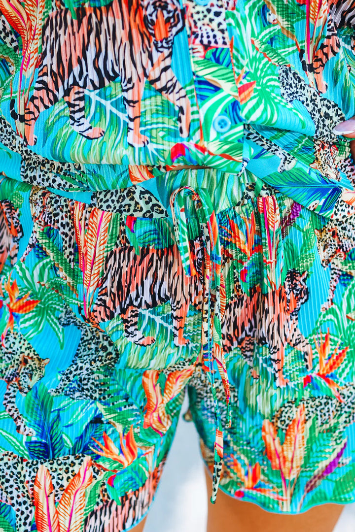 Wild Tropics Pleated Set - Reg & Curvy
