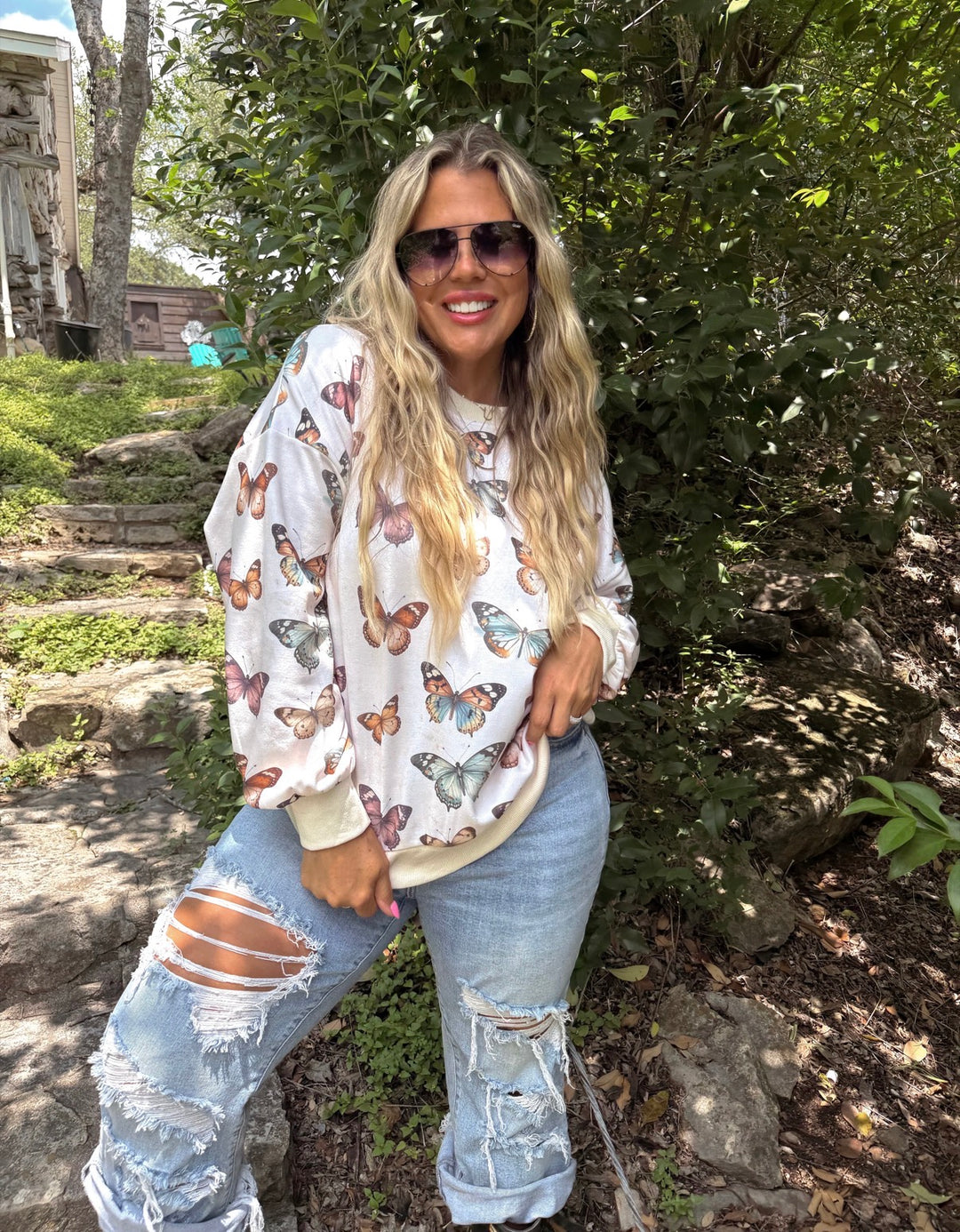 Butterfly Daydream Pullover - Reg & Curvy