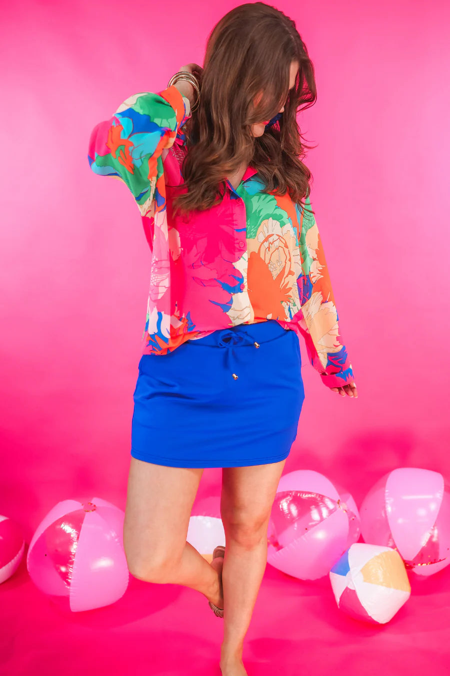 Victory Lap Skort in Blue - Reg & Curvy