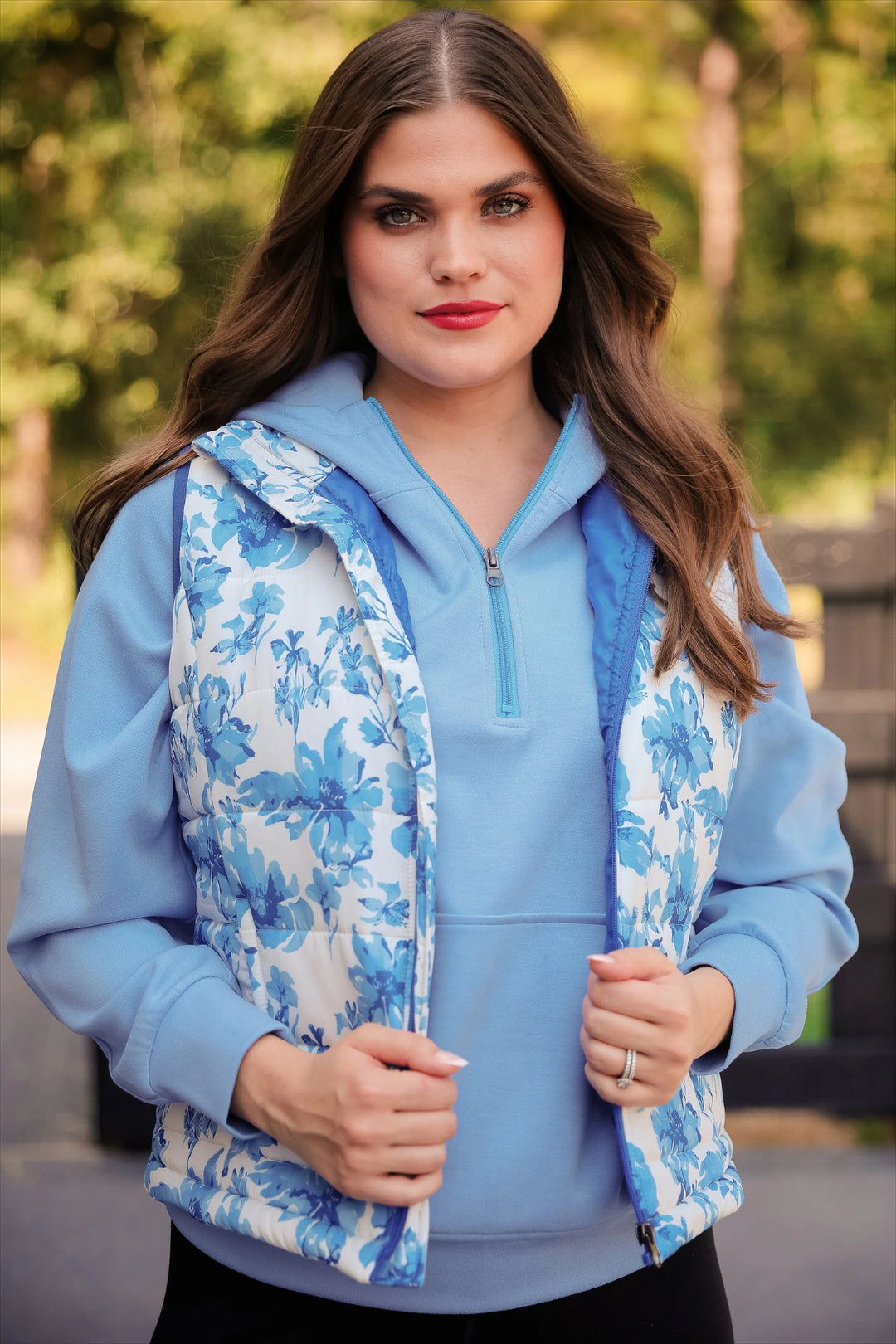 *PREORDER* The Frosted Blooms Puffer Vest - Reg & Curvy