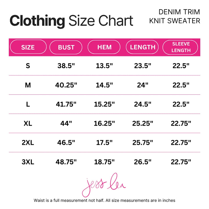 *PREORDER* Denim & Cocoa Dream Sweater - Reg & Curvy