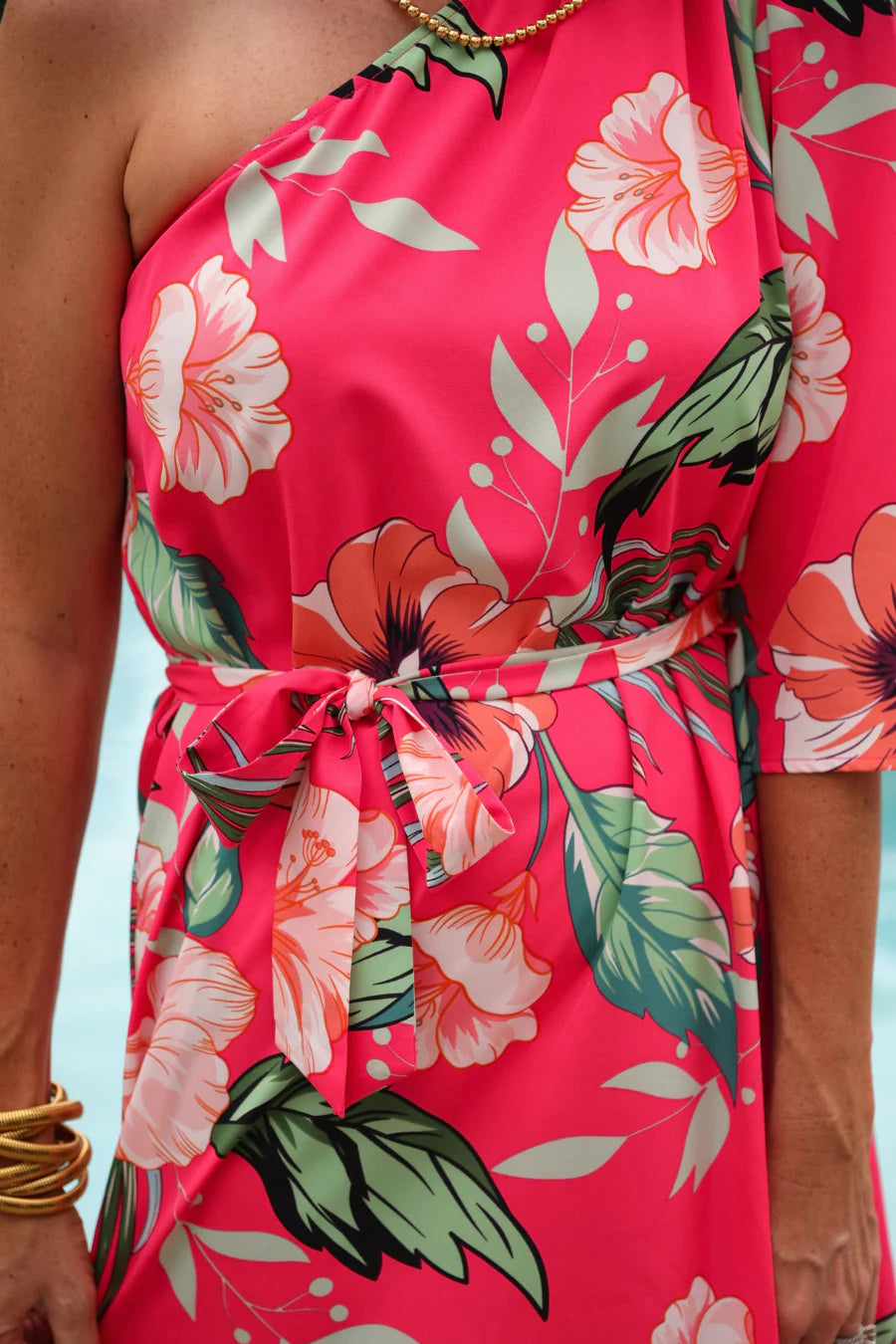 Island Sunset One-Shoulder Maxi Dress - Reg & Curvy