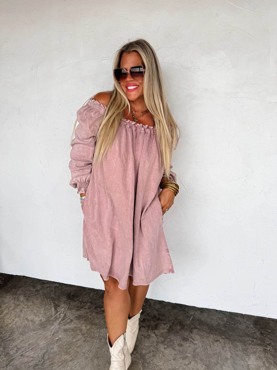 off shoulder oversized dress Formal A-Line Gown with Oversized Off-Shoulder Sleeves