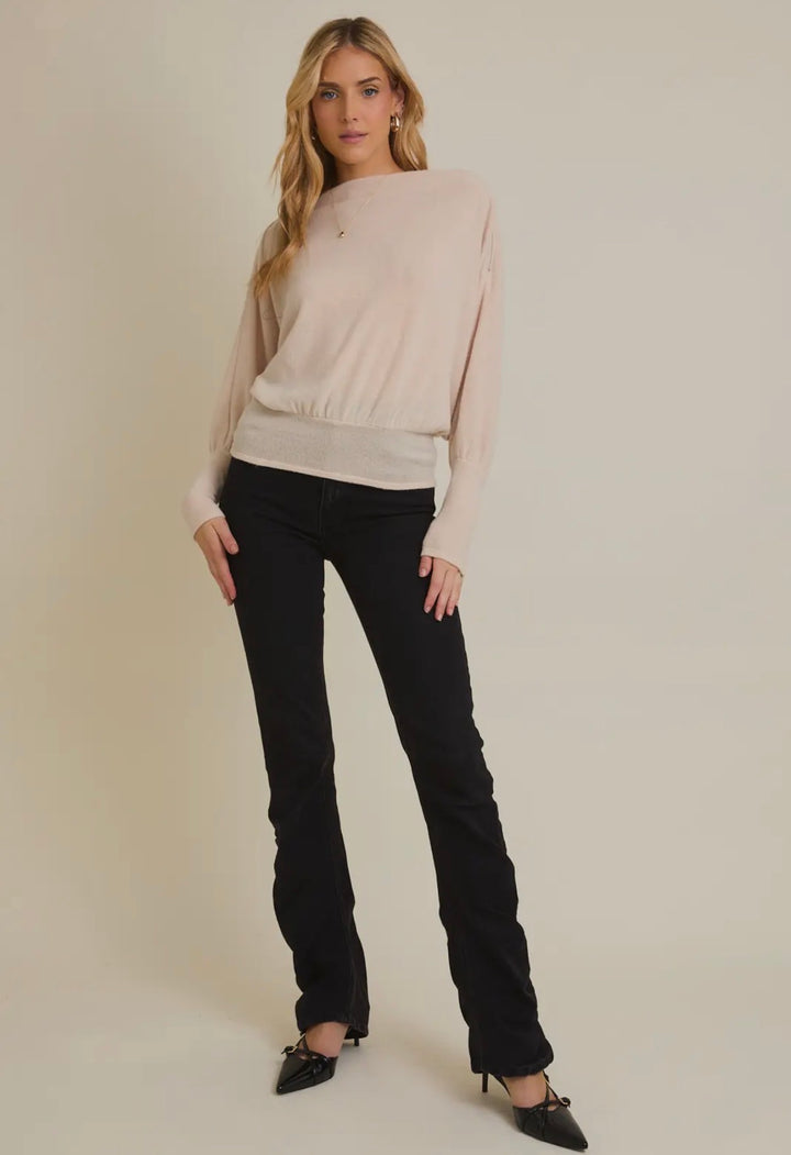 Long Extended Sleeve Drop Shoulder Top