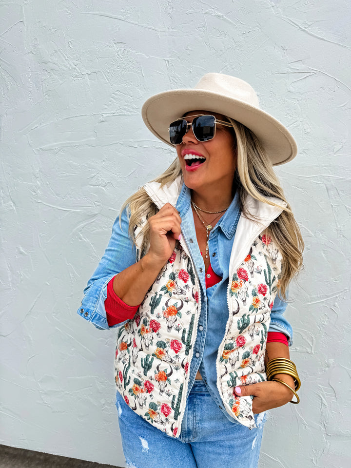 Western Puffer Vest - Curvy
