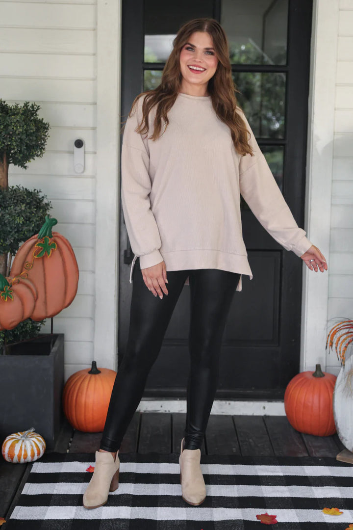 *PREORDER* Streetlight Shine Faux Leather Pants - Reg & Curvy