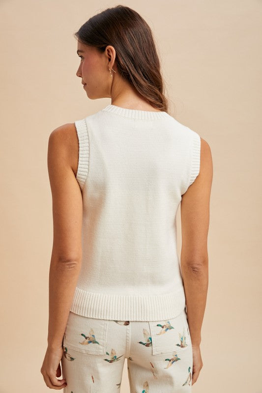 Mallard Moment Sweater Vest - Reg & Curvy