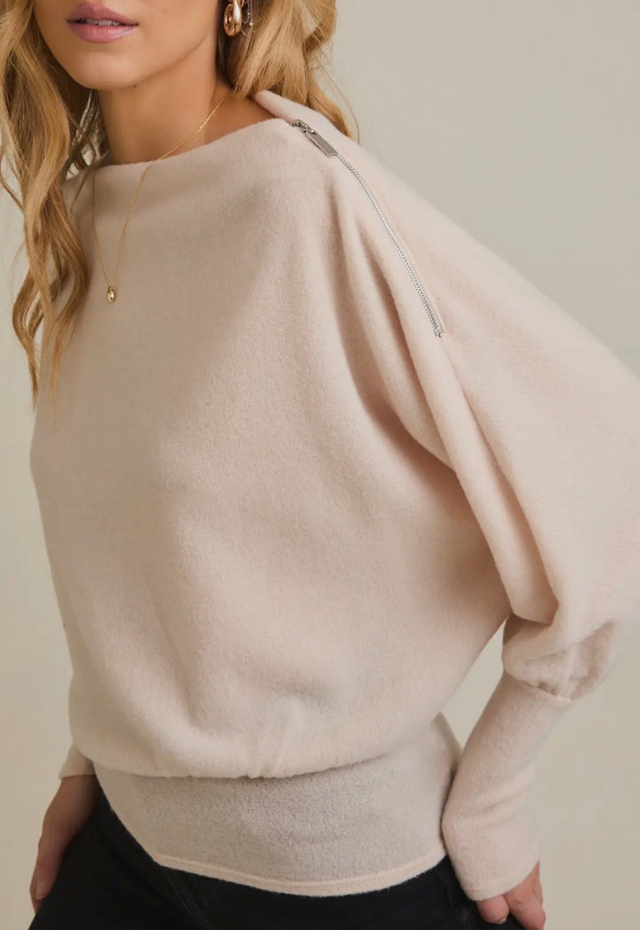 Long Extended Sleeve Drop Shoulder Top