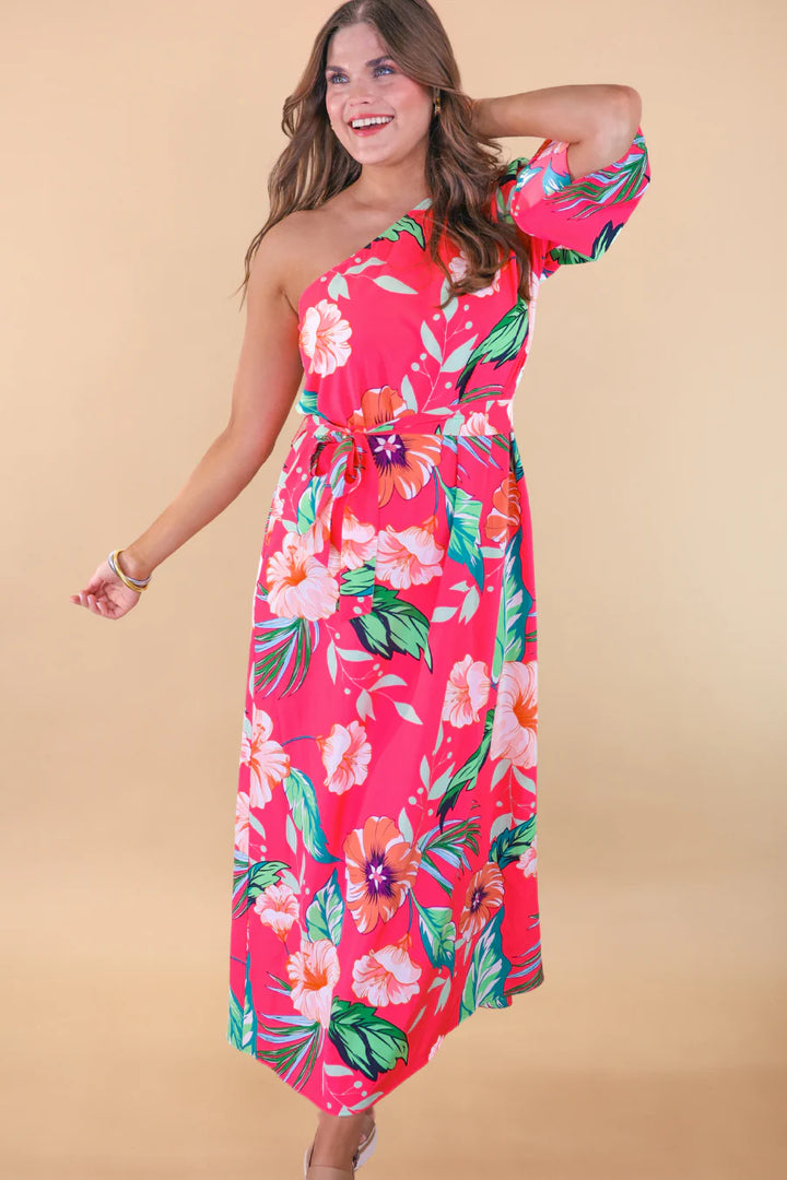 Island Sunset One-Shoulder Maxi Dress - Reg & Curvy