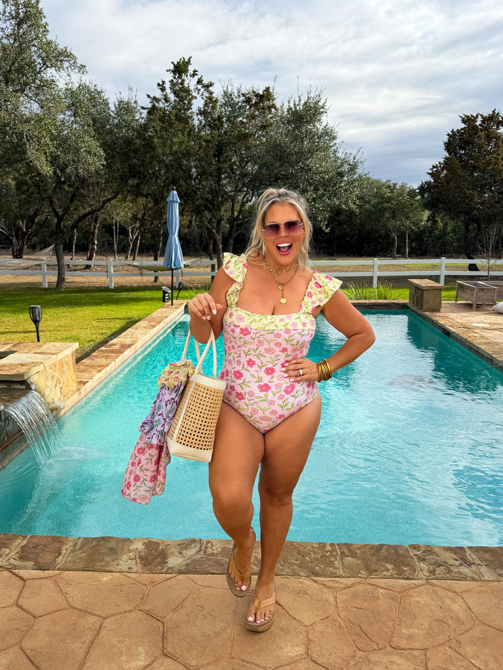 *PREORDER* Floral Rainbow Swim Set - Reg & Curvy