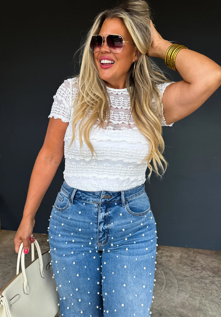 *PREORDER* Pearl Crop Jeans- Reg & Curvy