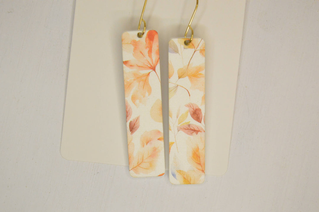 Fall Foliage Acrylic Drop Earrings