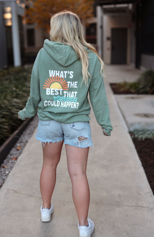 What's The Best That Could Happen Hoodie - Reg & Curvy