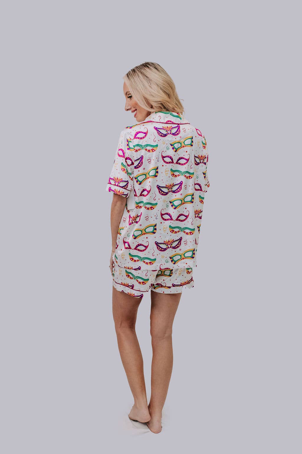 The Masquerade Mornings Satin Pajama Set