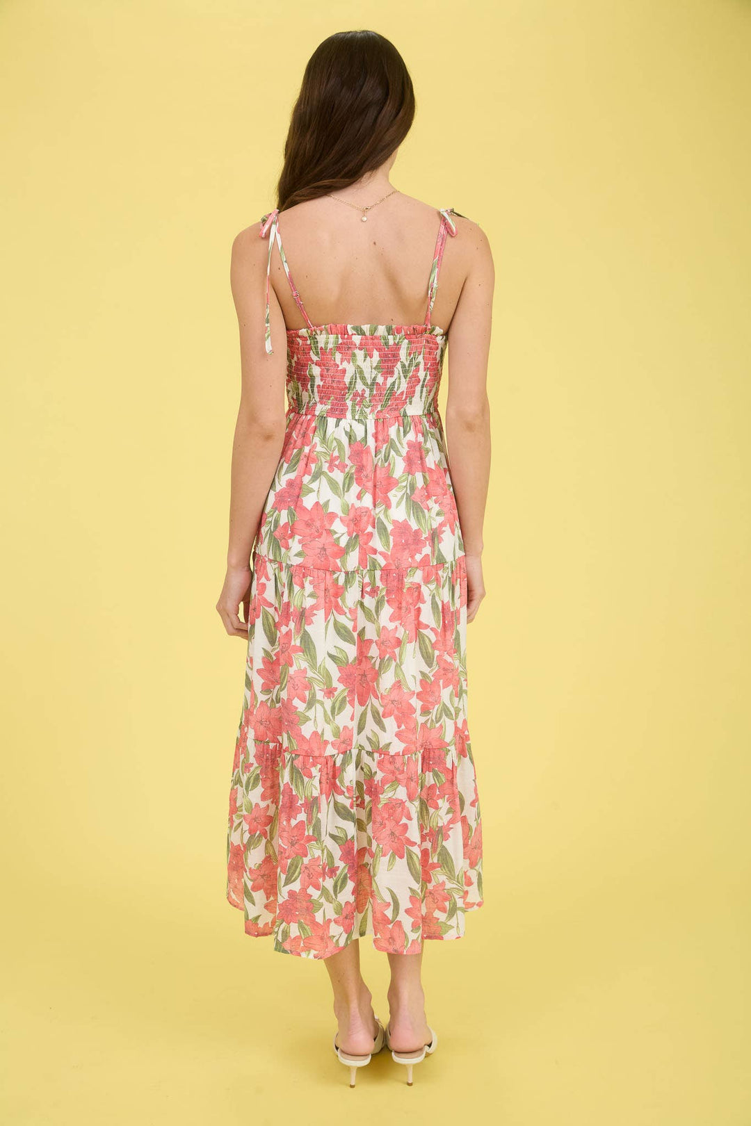 Floral Smocked Midi Dress