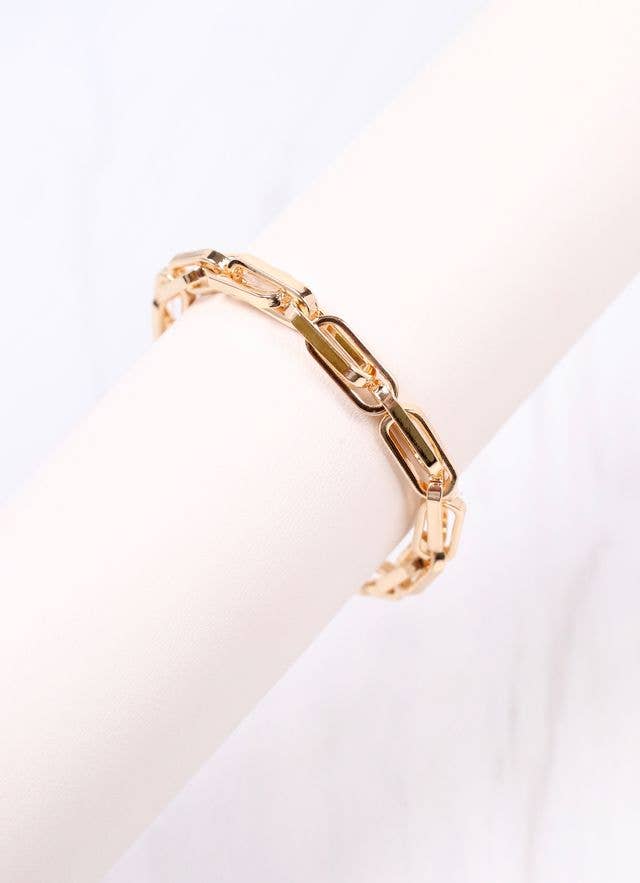 Golden Link Stretch Bracelet