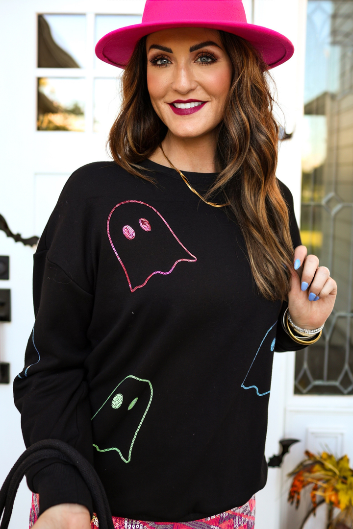 Boo-tiful Sparkle Ghost Pullover - Reg & Curvy