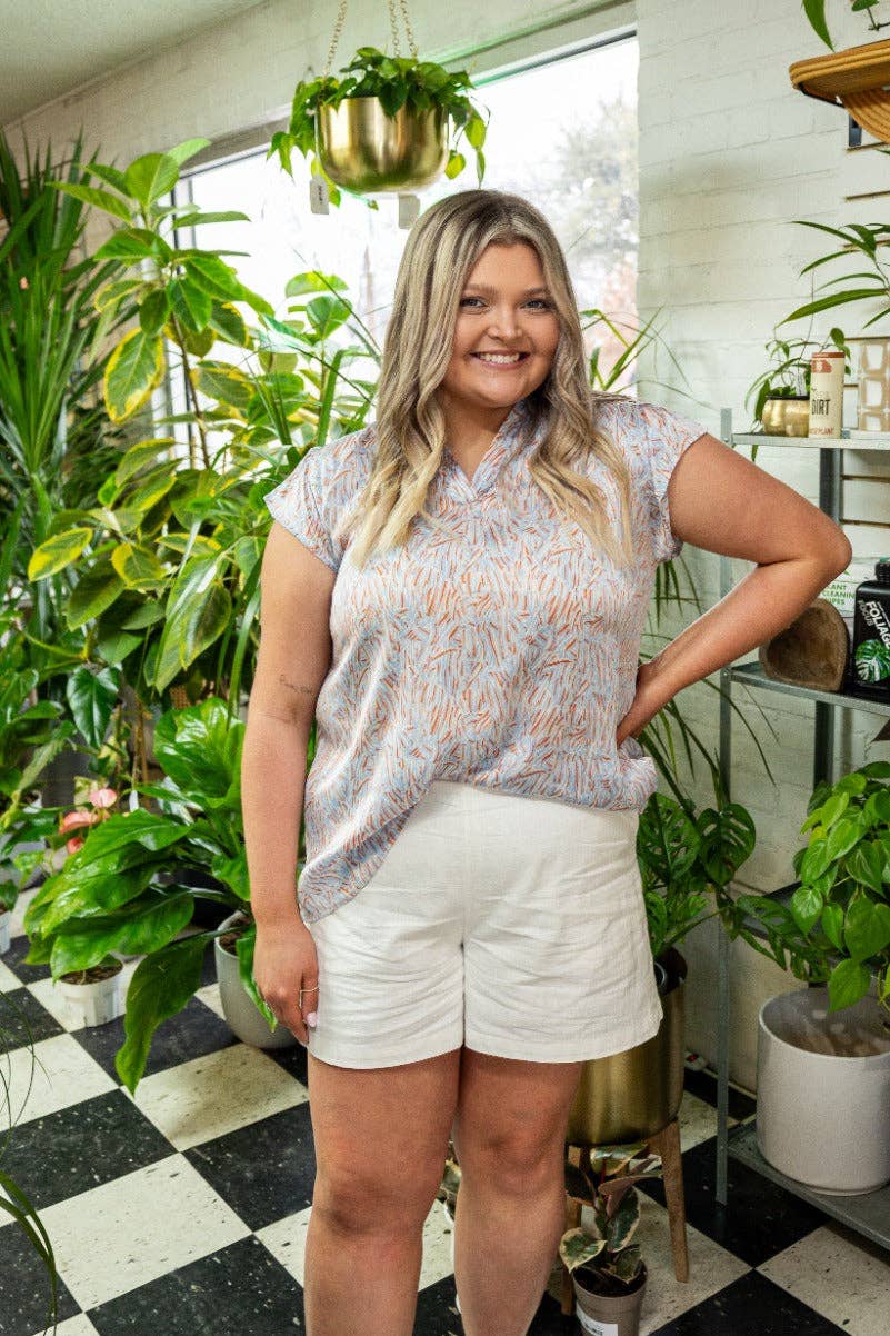 Vibrant Flutter Blouse - Reg & Curvy