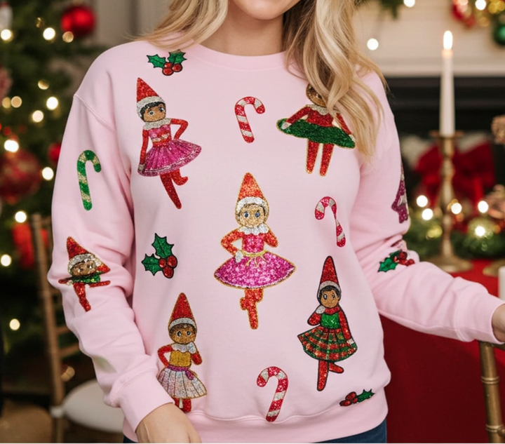 *PREORDER* Sugarplum Squad Sequin Top - Reg & Curvy
